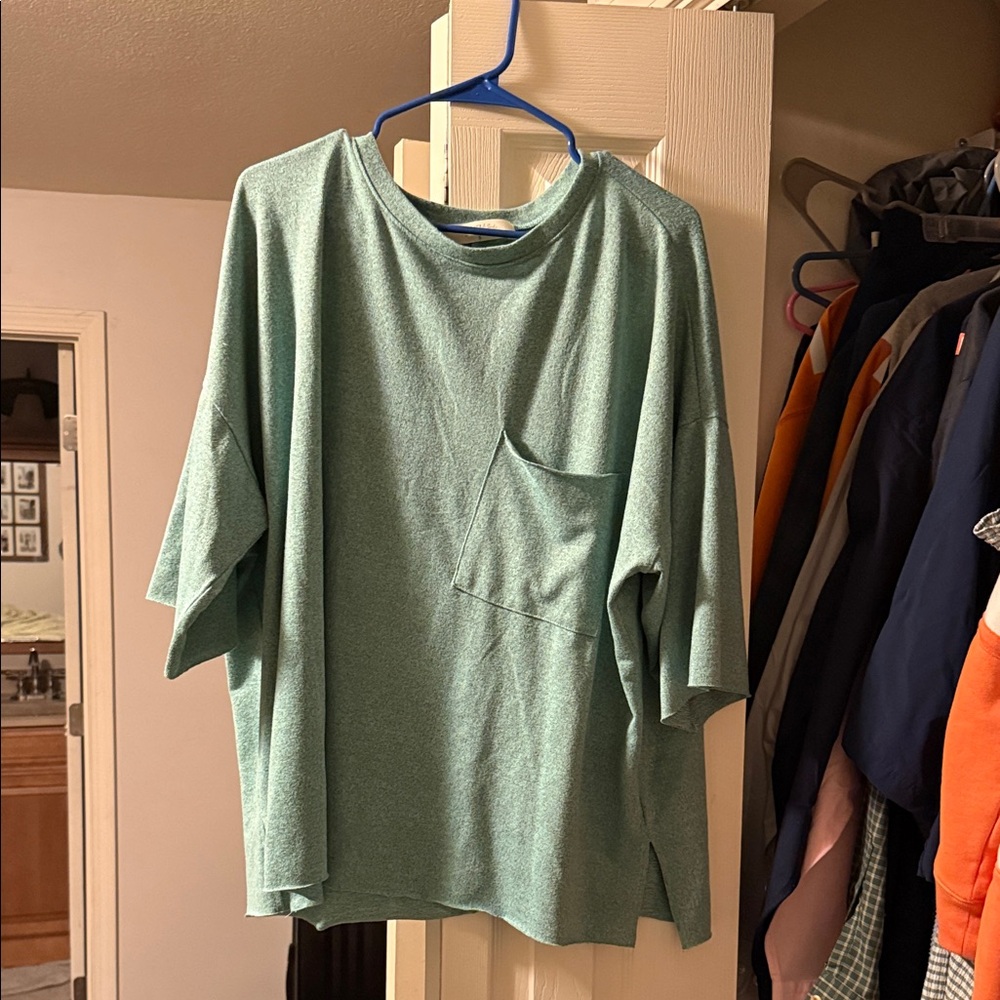 Casual Mint Green Short Sleeve Women's Tee